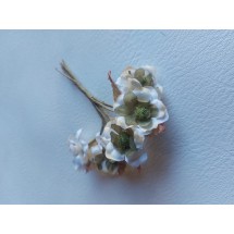 Мини-букетики 2см на веточке (6 шт) цв. белый, цена за пучок